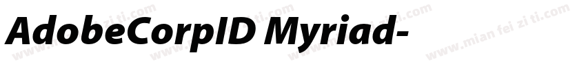 AdobeCorpID Myriad字体转换